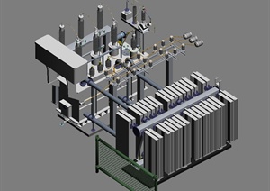 分体变压器设计3d模型含缩略效果图