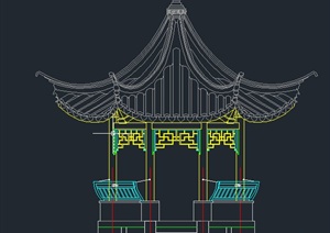 古典中式八角亭设计CAD详图