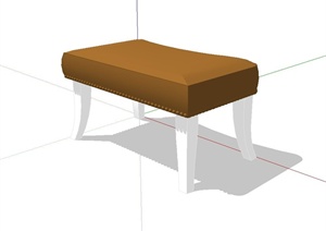 某欧式风格沙发脚凳设计SU(草图大师)模型