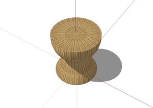 某现代风格编织坐凳设计SU(草图大师)模型