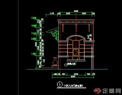 欧式铁艺大门设计CAD施工详图(3)