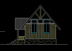 现代创意山间小房子设计CAD方案