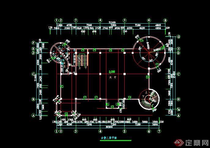 某新古典三层古堡设计CAD平面图(3)