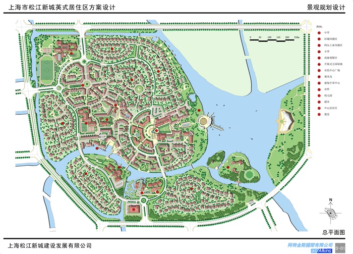 别墅区、度假村、住宅区彩平规划设计jpg方案图
