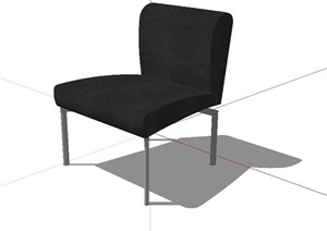 现代风格皮革椅子设计SU(草图大师)模型
