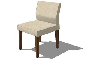 某现代室内布艺椅子设计SU(草图大师)模型