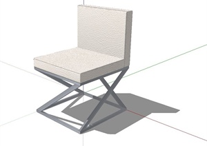 某现代风格皮革椅子设计SU(草图大师)模型