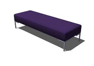 某现代风格室内长条沙发凳设计SU(草图大师)模型