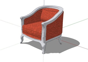 某欧式风格座椅设计SU(草图大师)模型