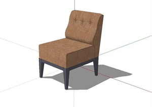 某现代皮质沙发椅子设计SU(草图大师)模型