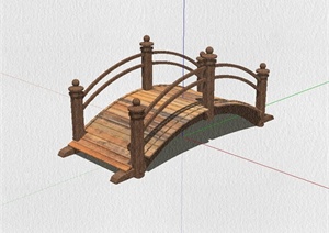景观木桥设计SU(草图大师)模型