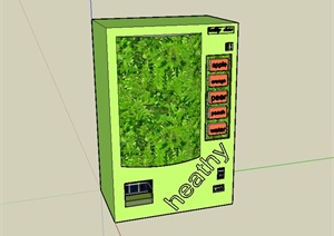 绿色自动售货机设计SU(草图大师)模型