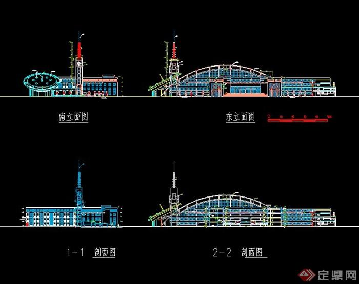 某城市现代小学规划设计cad方案含建筑(3)