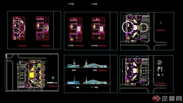 某城市现代小学规划设计cad方案含建筑(4)