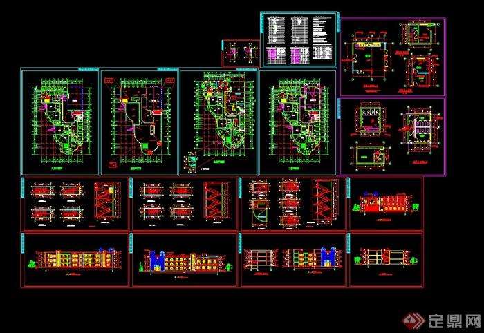 幼儿园建筑全套建筑设计cad施工图(4)