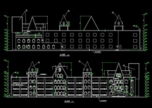 欧式风格幼儿园建筑设计cad方案