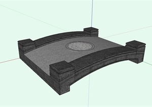 现代风格景观桥设计SU(草图大师)模型