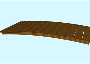 现代木质景观桥设计SU(草图大师)模型