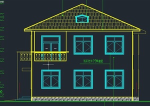 两层阁楼式别墅建筑设计CAD施工图