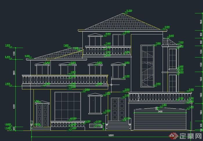 三层独立别墅建筑设计CAD施工图(1)