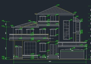 三层独立别墅建筑设计CAD施工图