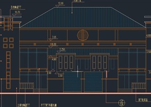 中式风格多层会所建筑设计CAD施工图