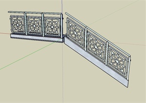 某楼梯栏杆设计SU(草图大师)模型