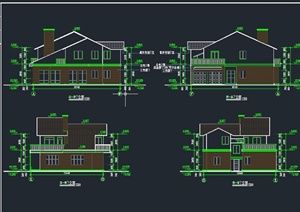 两层乡村独栋居民住宅建筑设计CAD施工图