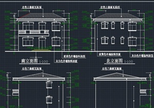多层中式别墅建筑设计CAD施工图