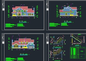 两层乡村民用住宅建筑设计CAD施工图