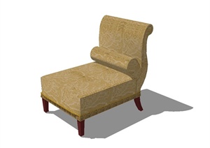 某欧式风格是室内座椅设计SU(草图大师)模型