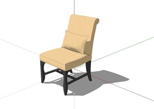 某欧式风格沙发椅子设计SU(草图大师)模型