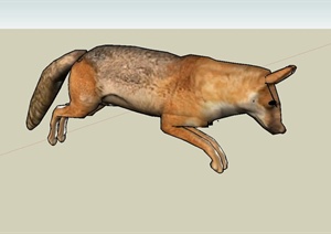 奔跑的狼狗设计SU(草图大师)模型