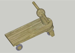 儿童木马玩具、三轮车设计SU(草图大师)模型