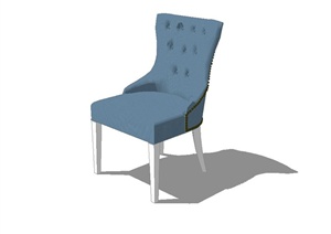 某欧式室内沙发椅子设计SU(草图大师)模型
