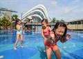 儿童游乐场,泳池景观,水池铺装