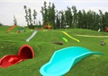 儿童游乐场,儿童游乐设施,草坪,草坡景观