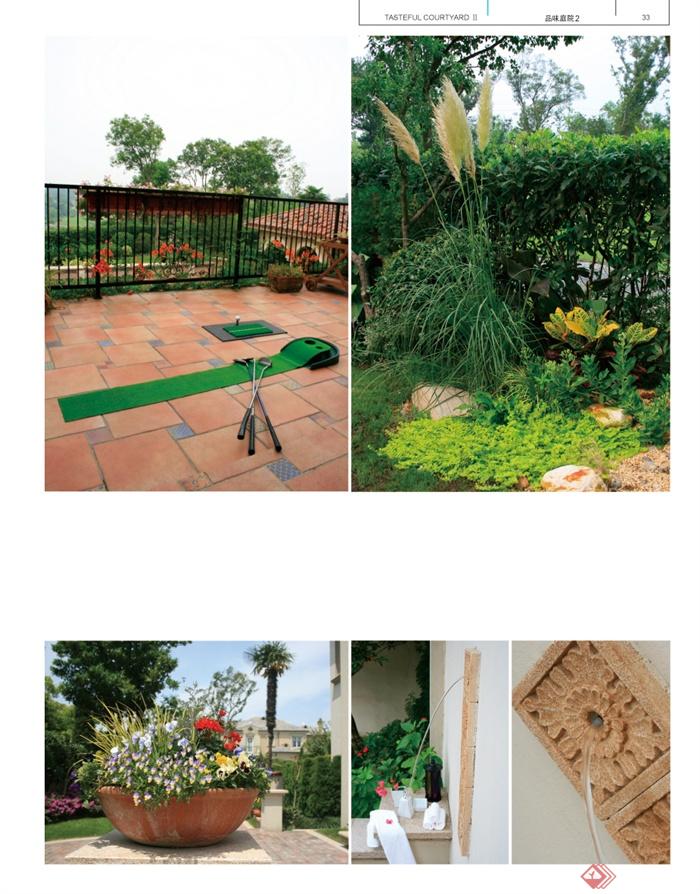 庭院花园,庭院,花钵,景墙图案