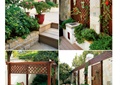 庭院景观,庭院设计,景墙,廊架,桌椅组合