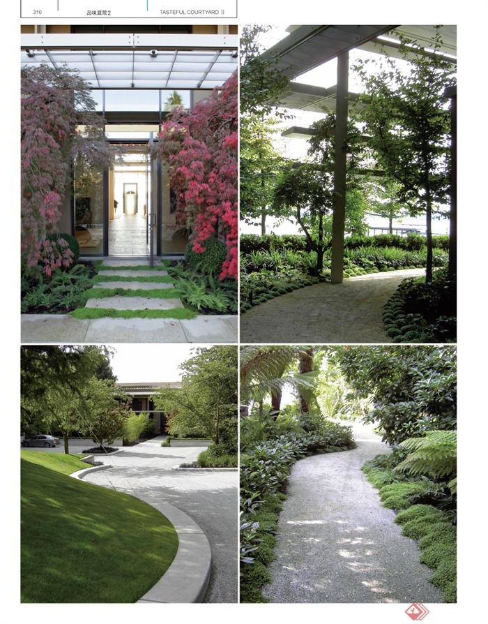 庭院花园,庭院景观,汀步,廊架,园路