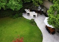 庭院设计,庭院景观,阳光草坪,廊架