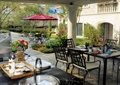 庭院景观,庭院设计,户外餐桌,遮阳伞座椅