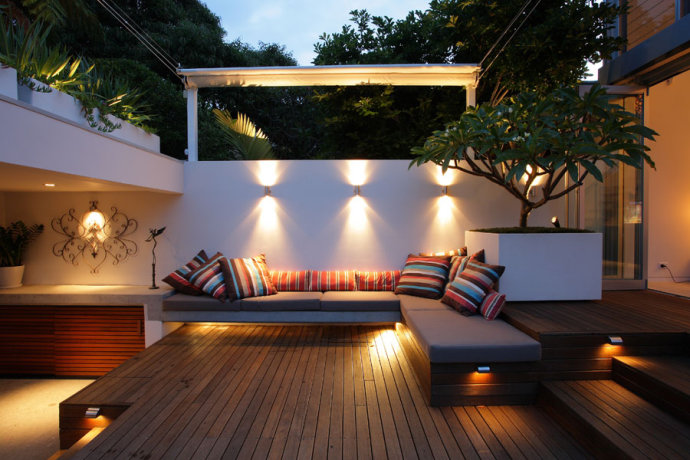 庭院景观,庭院设计,木平台,座椅沙发