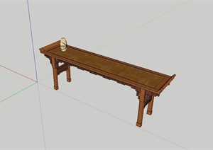 古典中式桌子设计SU(草图大师)模型