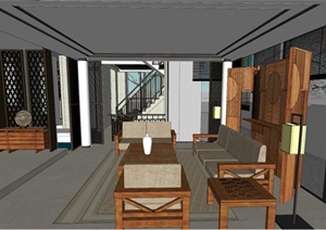 武夷山度假智能私人别墅SU精致建筑与室内装潢设计SU(草图大师)模型