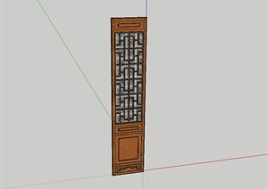 古典中式室内门设计SU(草图大师)模型