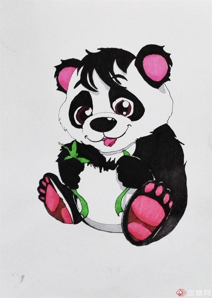 插画设计,熊猫插画