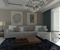 客厅设计,沙发组合,装饰画,吊灯设计,茶几设计