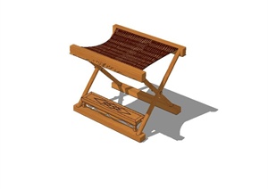 某现代风格折叠坐凳设计SU(草图大师)模型
