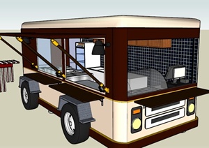 现代户外餐车设计SU(草图大师)模型